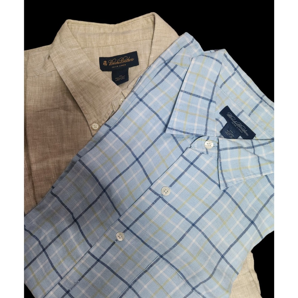 Brooks Brothers linen shirts lot of 2 size XXL - Picture 2 of 4
